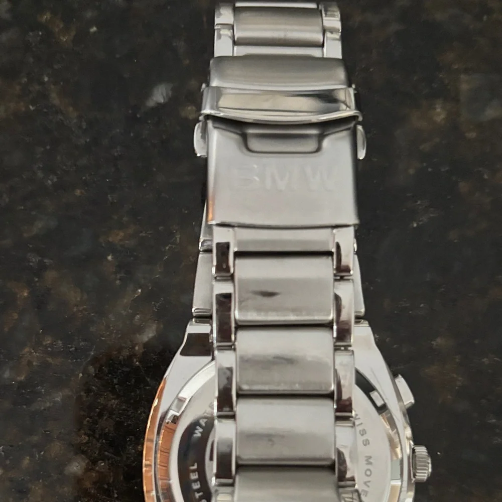 BMW Silver and Black Smartwatch